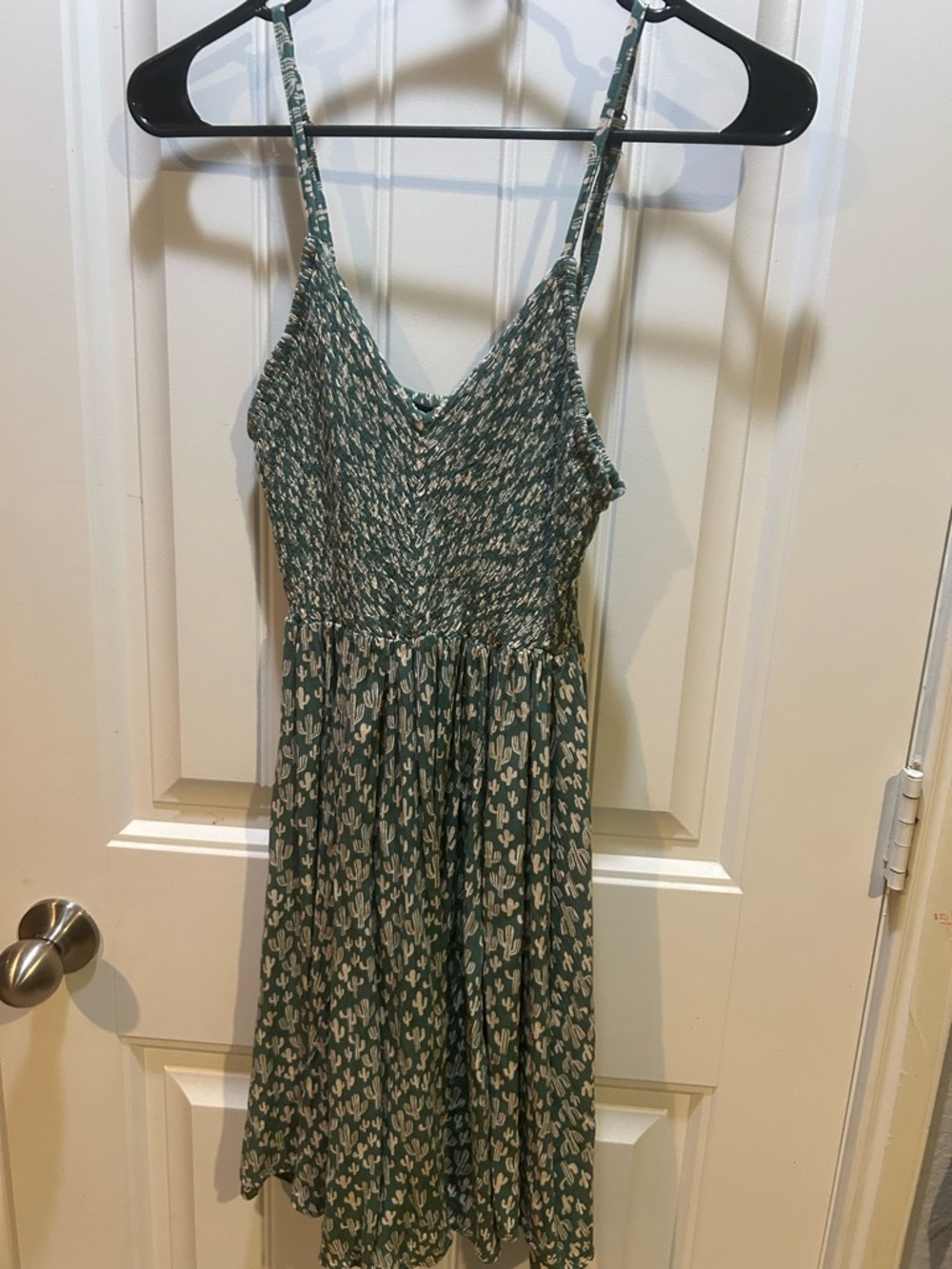 Angie Teal and White Midi Dress